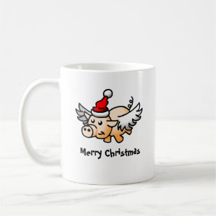 Vliegende Kerstvarken Klassieke Mok