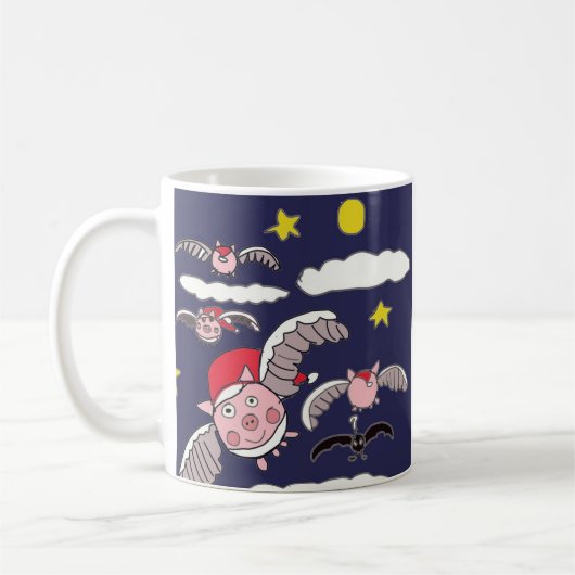 Vliegende Kerstvarken  Koffiemok (Links)
