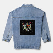 Vliegende kerstviaar Lover T Shirt Denim Jacket (Achterkant)
