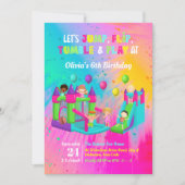 Vliegende kinderen rond Birthday Kaart (Voorkant)