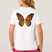 Vliegende Kinderen T-shirts met verkuchte vlinder  (Achterkant)