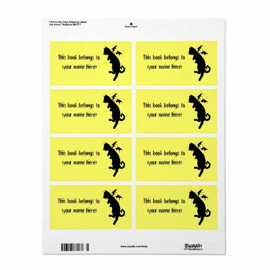 Vliegende kitteboekje, vierkant etiket (Full Sheet)