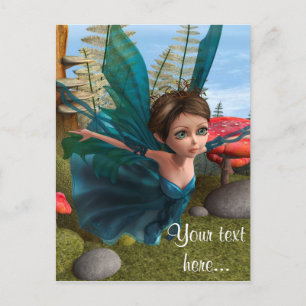 Vliegende Kleine Fee Vlinder Briefkaart