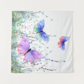 Vliegende Kleurrijke Vlinders Tapestry Wandkleed (Voorkant (horizontaal))