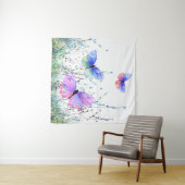 Vliegende Kleurrijke Vlinders Tapestry Wandkleed (In Situ (horizontaal))