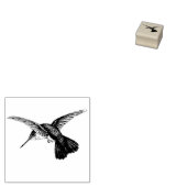 Vliegende kolibrie Vogel Dier Wildlife Wood Stamp Rubberstempel (Gestempeld)