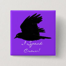 VLIEGENDE KRAAI Ik spreek Crow! Wildlife Bird Art