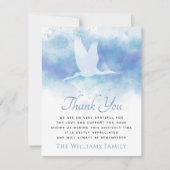 Vliegende kraan begrafenissympathie dank u kaart (Voorkant)