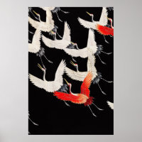 Vliegende Kraanvogels: Japanse Vogel Kimono Kunst