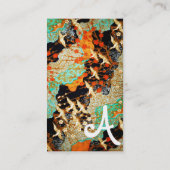 VLIEGENDE KRAANVOGELS, LENTE BLOEMEN Bloemenmonogr Visitekaartje (Achterkant)