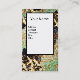 VLIEGENDE KRAANVOGELS, LENTE BLOEMEN Bloemenmonogr Visitekaartje