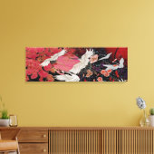 Vliegende kranen in het veld canvas afdruk (Insitu (Woonkamer))