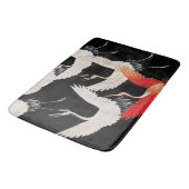 Vliegende kranen: Japanse vogel kimono kunst Badmat (Gekanteld)