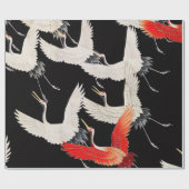 Vliegende kranen: Japanse vogel kimono kunst Cadeaupapier (Vlak)