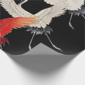 Vliegende kranen: Japanse vogel kimono kunst Cadeaupapier (Hoek)