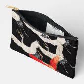 Vliegende kranen: Japanse vogel kimono kunst Etui (Open)