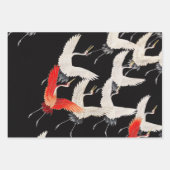 Vliegende kranen: Japanse vogel kimono kunst Inpakpapier Vel (Voorkant 3)