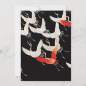 Vliegende kranen: Japanse vogel kimono kunst Kaart (Achterkant)