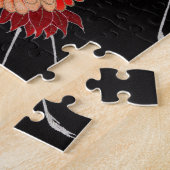 Vliegende kranen: Japanse vogel kimono kunst Legpuzzel (Zijkant)