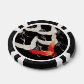 Vliegende kranen: Japanse vogel kimono kunst Poker Chips (Enkel)