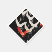 Vliegende kranen: Japanse vogel kimono kunst Servet (Hoek)