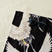 Vliegende kranen: Japanse vogel kimono kunst Strandlaken (In situ)