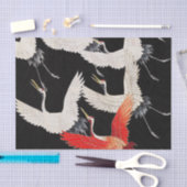 Vliegende kranen: Japanse vogel kimono kunst Tissuepapier (Craft)