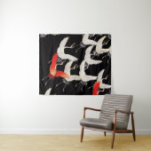Vliegende kranen: Japanse vogel kimono kunst Wandkleed (In Situ (horizontaal))