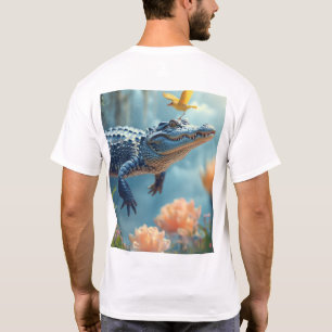 vliegende krokodil-Cartoon Schattige en grappig T-shirt