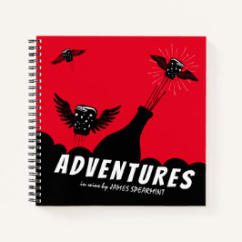 Vliegende kurken zelfgemaakte wijn maken proefjour notitieboek