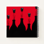 Vliegende kurken zelfgemaakte wijn maken proefjour notitieboek (Achterkant)