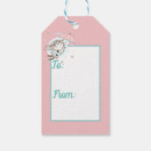 Vliegende Labels van het meisje Cadeaulabel (Achterkant)