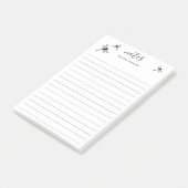 Vliegende libellen en aangepaste titel en naam uit post-it® notes (Schuin)