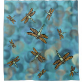 Vliegende libellen Showgordijn Douchegordijn (Voorkant)