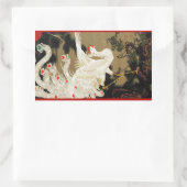 VLIEGENDE LIEFDE FENIX, Veren, Hartjes Valentijnsd Rechthoekige Sticker (Tas)