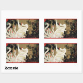 VLIEGENDE LIEFDE FENIX,Veren,Hartjes Valentijnsdag Rechthoekige Sticker (Vel)