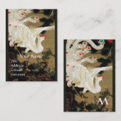VLIEGENDE LIEFDE PHOENIX, Witte Veren, Harten Mono Visitekaartje (Voorkant / Achterkant)