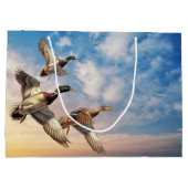 Vliegende Mallard Ducks Vaderdag Groot Cadeauzakje (Achterkant)