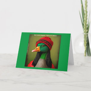 Vliegende Mangoeste Gans Van Jamaica Doet Reggae Bedankkaart