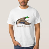 Vliegende mannelijke Mallard Duck Wildlife T-shirt (Voorkant)