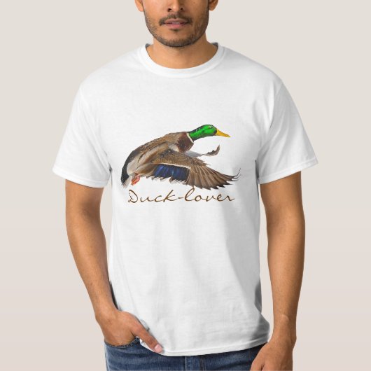 Vliegende mannelijke Mallard Duck Wildlife T-shirt (Voorkant)