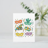 Vliegende Maskers Briefkaart (Staand voorkant)