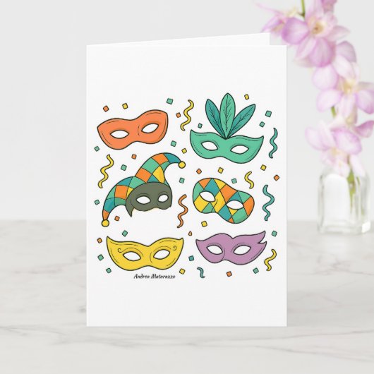 Vliegende Maskers Kaart (Orchidee)
