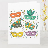 Vliegende Maskers Kaart (Gele Bloem)