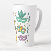 Vliegende Maskers Latte Mok (Rechterhoek)