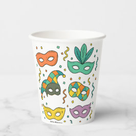 Vliegende Maskers Papieren Bekers