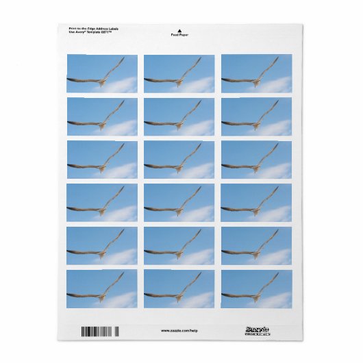Vliegende meeuw etiket (Full Sheet)