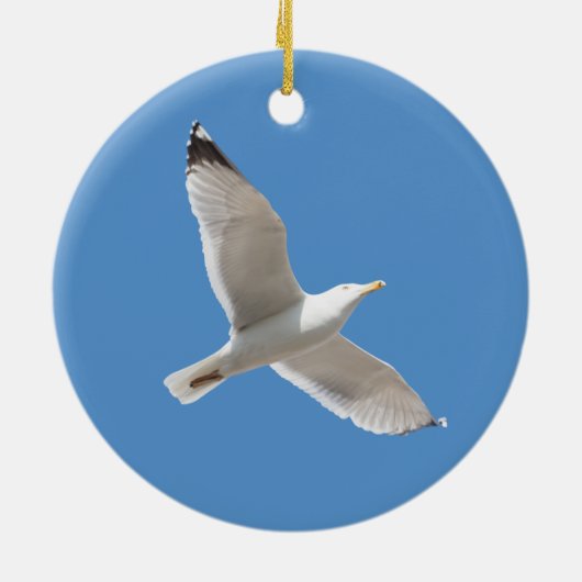 Vliegende meeuw keramisch ornament (Achterkant)