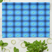 vliegende meeuwen op blauwe handdoek (Gevouwen)
