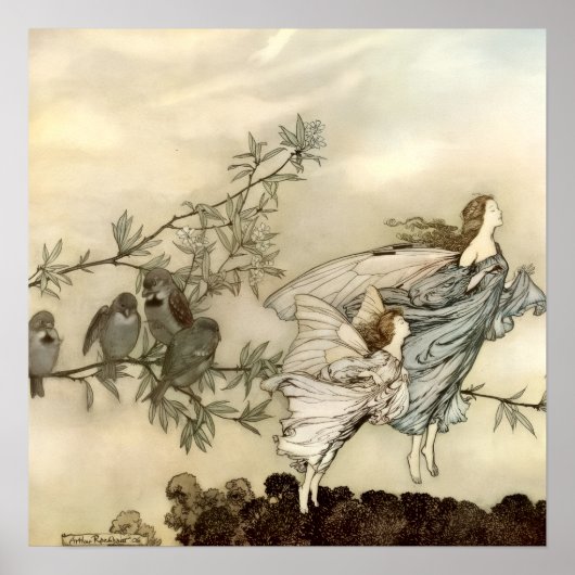  vliegende meisjes door Arthur Rackham Poster (Voorkant)